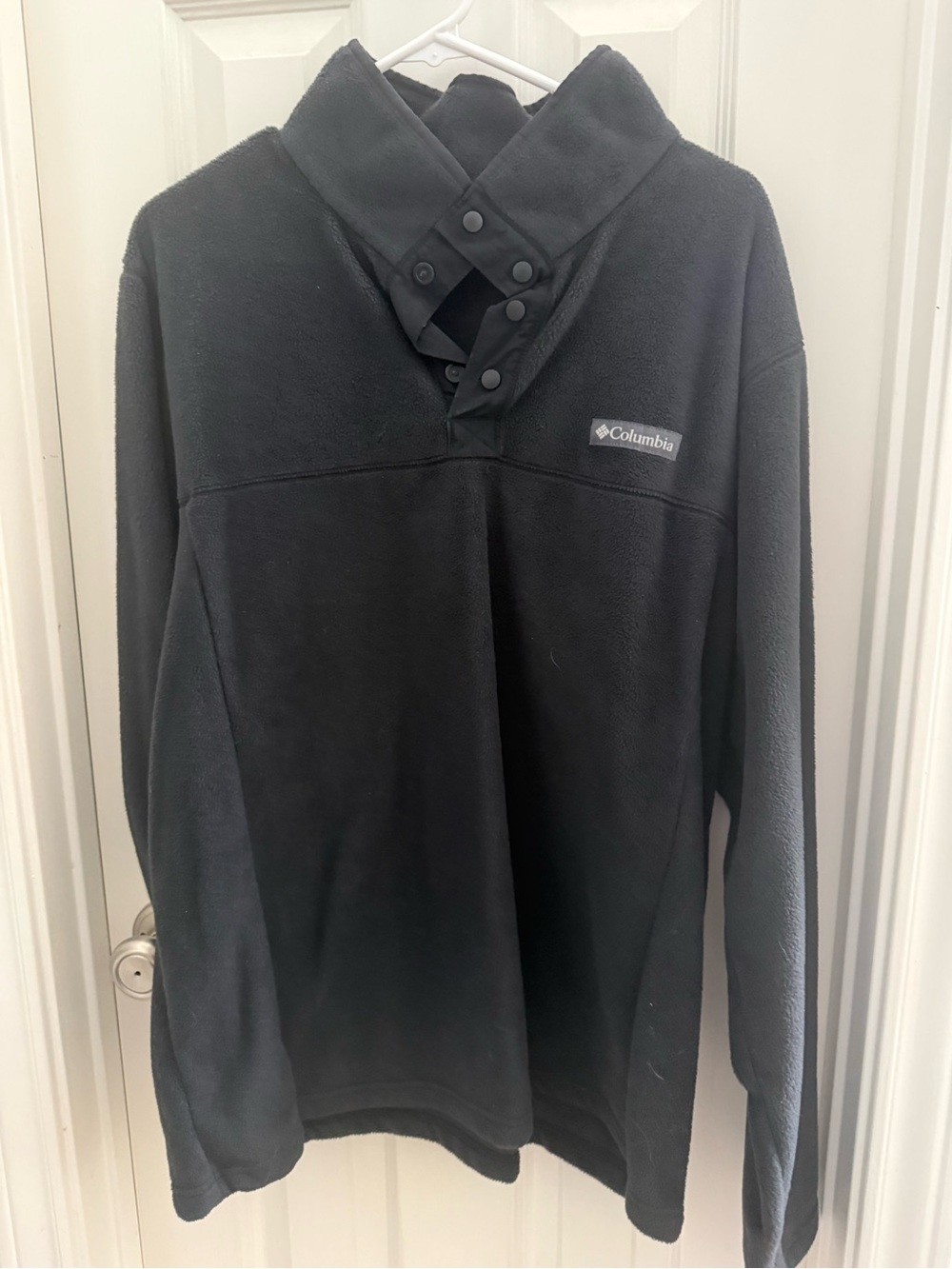 Columbia Black Snap-Front Fleece Pullover